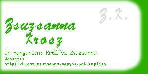 zsuzsanna krosz business card